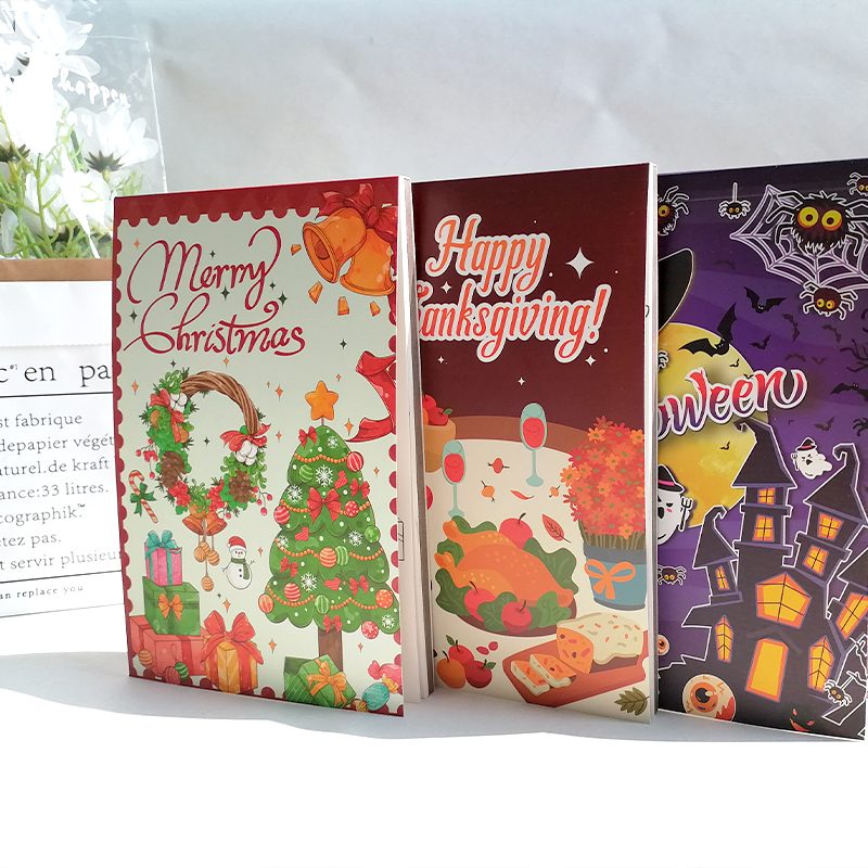 Holiday-Themed Watercolor Coloring Book